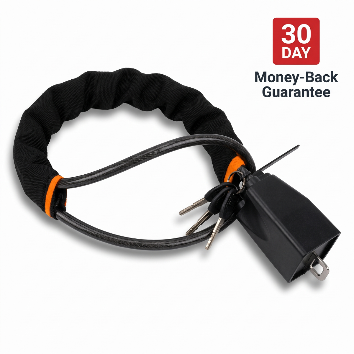 NoTheft steering wheel lock with 30-day money-back guarantee